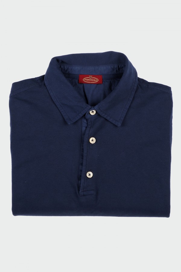 POLO IN COTONE BLU