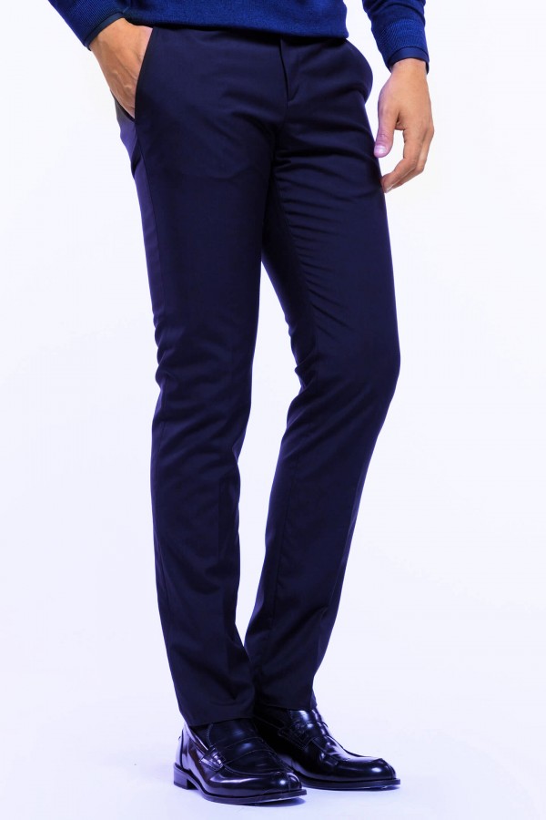 PANTALONE LANA BLU