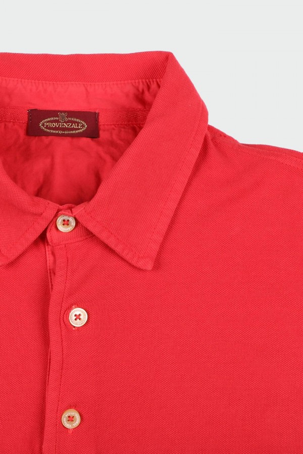 POLO IN COTONE CORALLO